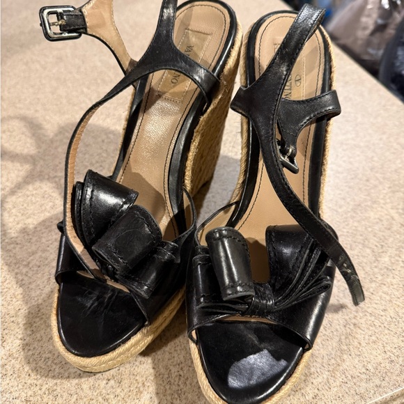 Valentino Garavani Black Espadrille Wedges - Picture 9 of 9